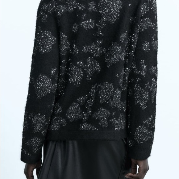 SEQUIN METALLIC THREAD KNIT CARDIGAN
BLACK size S - Picture 3 of 11